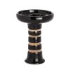 HC Cascade black gold shisha bowl